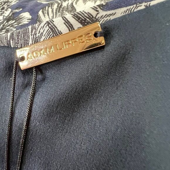 Adam Lippes NWT Floral V Neck Maxi Dress Navy Size 2 - Picture 11 of 12